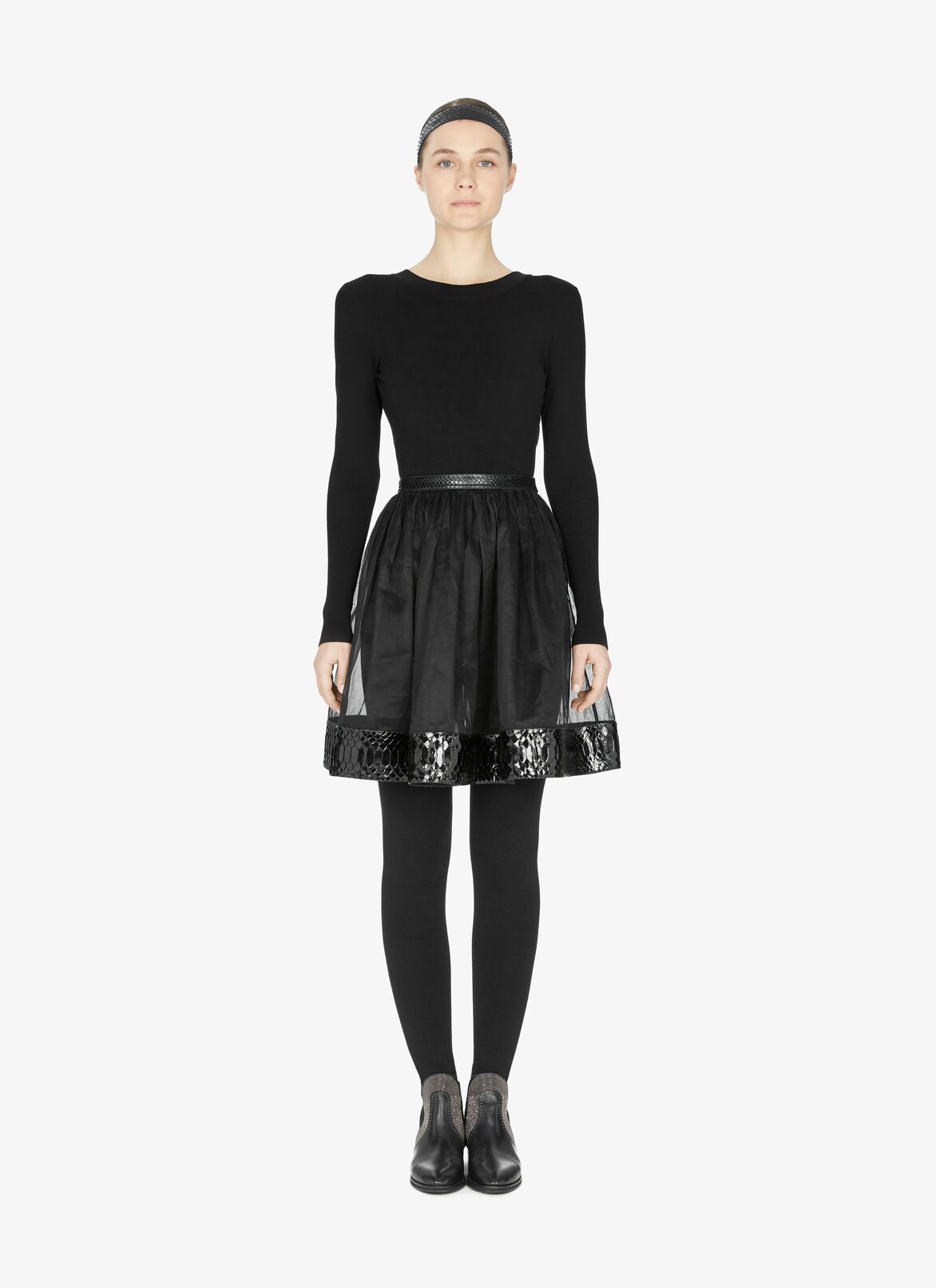 Alaïa Edition 1990 Organza And Python Ballerina Skirt ALAÏA BLACK ALAÏA EDITION 1990 ORGANZA AND PYTHON BALLERINA SKIRT